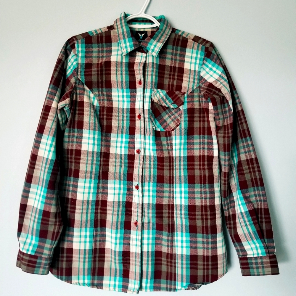 Burton Womens Plaid Button Up
